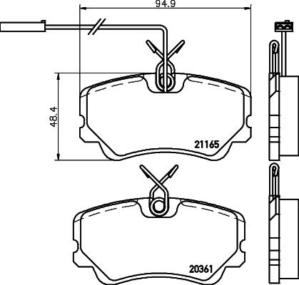 Mintex MDB1706 - Комплект спирачно феродо, дискови спирачки vvparts.bg