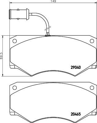 Mintex MDB1730 - Комплект спирачно феродо, дискови спирачки vvparts.bg