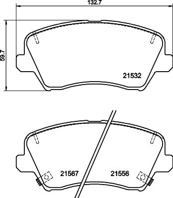 Mintex MDB84186 - Комплект спирачно феродо, дискови спирачки vvparts.bg