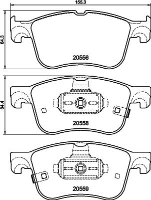 Mintex MDB84170 - Комплект спирачно феродо, дискови спирачки vvparts.bg