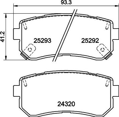 Mintex MDB83232 - Комплект спирачно феродо, дискови спирачки vvparts.bg