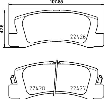 Mintex MDB3911 - Комплект спирачно феродо, дискови спирачки vvparts.bg