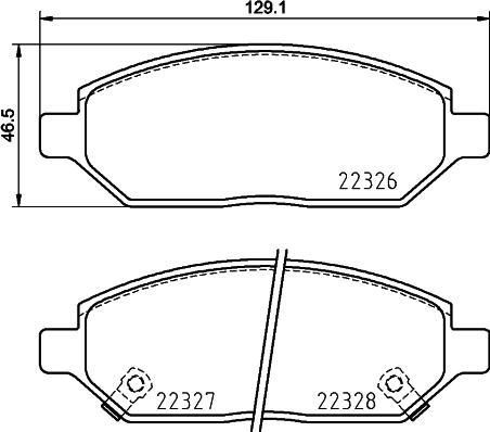 Mintex MDB3922 - Комплект спирачно феродо, дискови спирачки vvparts.bg