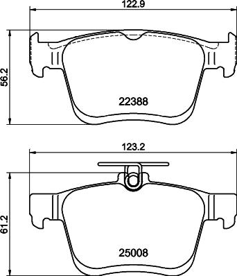 Mintex MDB3486 - Комплект спирачно феродо, дискови спирачки vvparts.bg