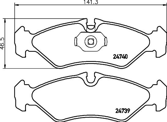 Mintex MDB3016 - Комплект спирачно феродо, дискови спирачки vvparts.bg