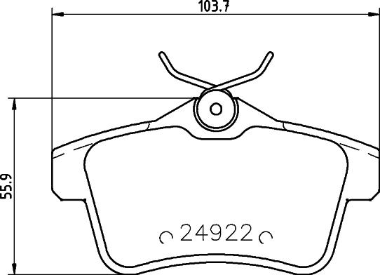 Mintex MDB3023 - Комплект спирачно феродо, дискови спирачки vvparts.bg