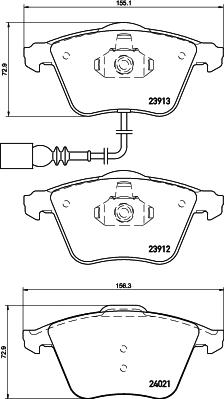 Mintex MDB3183 - Комплект спирачно феродо, дискови спирачки vvparts.bg