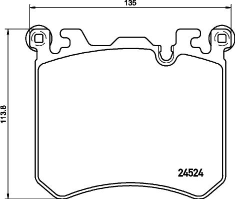 Mintex MDB3128 - Комплект спирачно феродо, дискови спирачки vvparts.bg