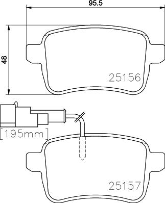 Mintex MDB3123 - Комплект спирачно феродо, дискови спирачки vvparts.bg