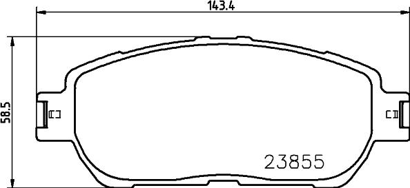 Mintex MDB3859 - Комплект спирачно феродо, дискови спирачки vvparts.bg