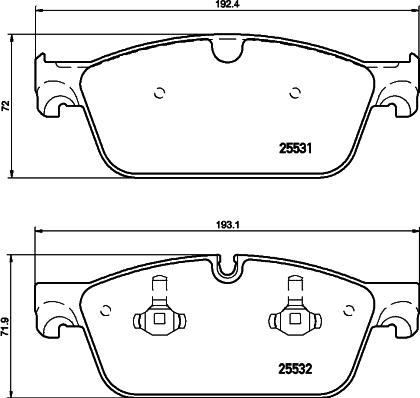 Mintex MDB3268 - Комплект спирачно феродо, дискови спирачки vvparts.bg