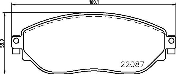 Mintex MDB3755 - Комплект спирачно феродо, дискови спирачки vvparts.bg