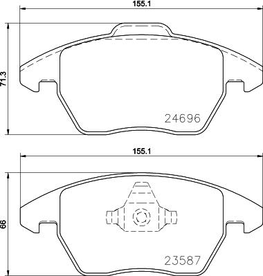 DS 4253 44 - Комплект спирачно феродо, дискови спирачки vvparts.bg