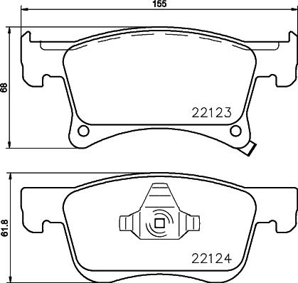 Mintex MDB83784 - Комплект спирачно феродо, дискови спирачки vvparts.bg