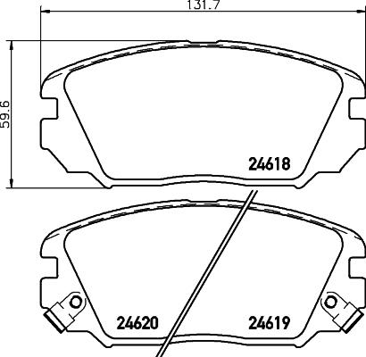 Mintex MDB2920 - Комплект спирачно феродо, дискови спирачки vvparts.bg