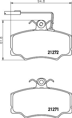 Mintex MDB2467 - Комплект спирачно феродо, дискови спирачки vvparts.bg