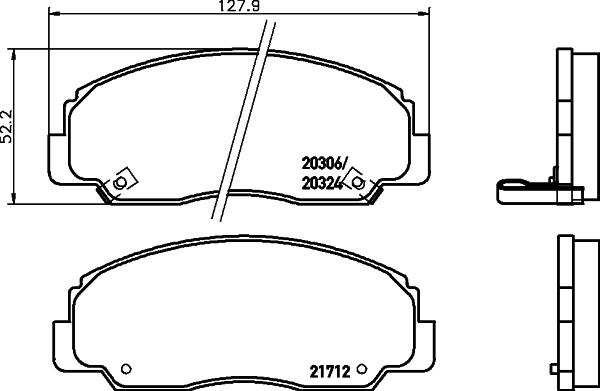 Mintex MDB2471 - Комплект спирачно феродо, дискови спирачки vvparts.bg