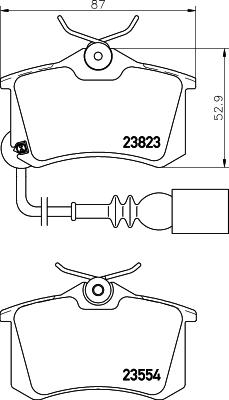 Mintex MDB2566 - Комплект спирачно феродо, дискови спирачки vvparts.bg