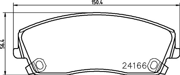 Mintex MDB2697 - Комплект спирачно феродо, дискови спирачки vvparts.bg