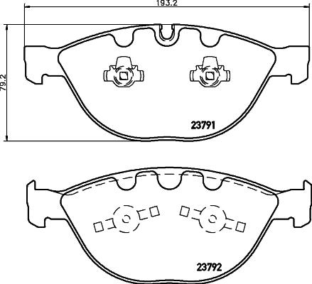 Mintex MDB2646 - Комплект спирачно феродо, дискови спирачки vvparts.bg