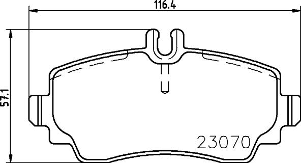 Mintex MDB2643 - Комплект спирачно феродо, дискови спирачки vvparts.bg