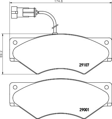 Mintex MDB2603 - Комплект спирачно феродо, дискови спирачки vvparts.bg