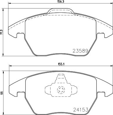 Mintex MDB2672 - Комплект спирачно феродо, дискови спирачки vvparts.bg