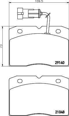 Mintex MDB2156 - Комплект спирачно феродо, дискови спирачки vvparts.bg