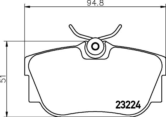 Mintex MDB2105 - Комплект спирачно феродо, дискови спирачки vvparts.bg