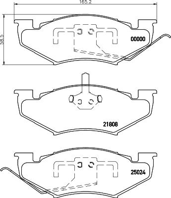 Mintex MDB2101 - Комплект спирачно феродо, дискови спирачки vvparts.bg