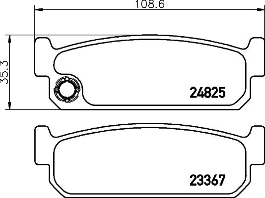 Mintex MDB2175 - Комплект спирачно феродо, дискови спирачки vvparts.bg