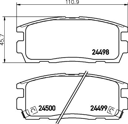 Mintex MDB2864 - Комплект спирачно феродо, дискови спирачки vvparts.bg