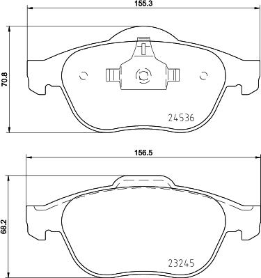 Mintex MDB2884 - Комплект спирачно феродо, дискови спирачки vvparts.bg