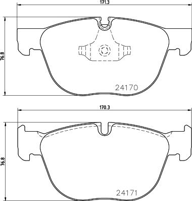 Mintex MDB82827 - Комплект спирачно феродо, дискови спирачки vvparts.bg