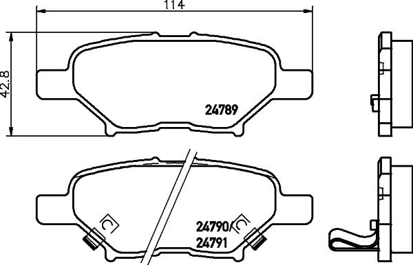 Mintex MDB2330 - Комплект спирачно феродо, дискови спирачки vvparts.bg