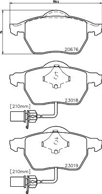 Mintex MDB2231 - Комплект спирачно феродо, дискови спирачки vvparts.bg