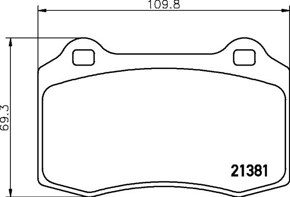 Mintex MDB2221 - Комплект спирачно феродо, дискови спирачки vvparts.bg