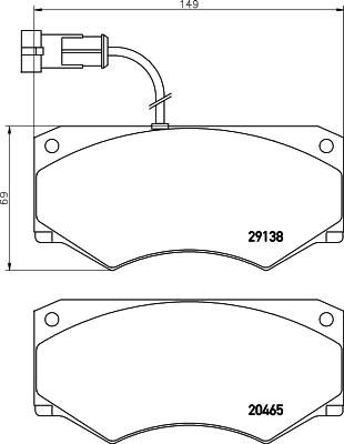 Mintex MDB2640 - Комплект спирачно феродо, дискови спирачки vvparts.bg