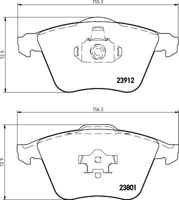 Mintex MDB2748 - Комплект спирачно феродо, дискови спирачки vvparts.bg