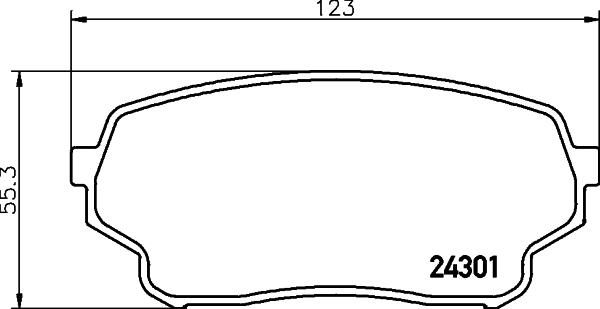 Mintex MDB2780 - Комплект спирачно феродо, дискови спирачки vvparts.bg