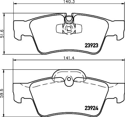 Mintex MDB2726 - Комплект спирачно феродо, дискови спирачки vvparts.bg