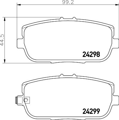 Mintex MDB2772 - Комплект спирачно феродо, дискови спирачки vvparts.bg