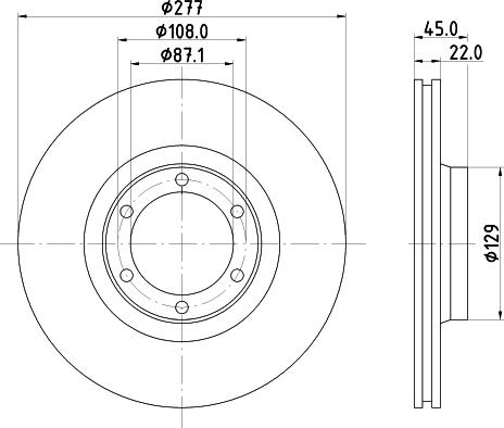 Mintex MDC929 - Спирачен диск vvparts.bg