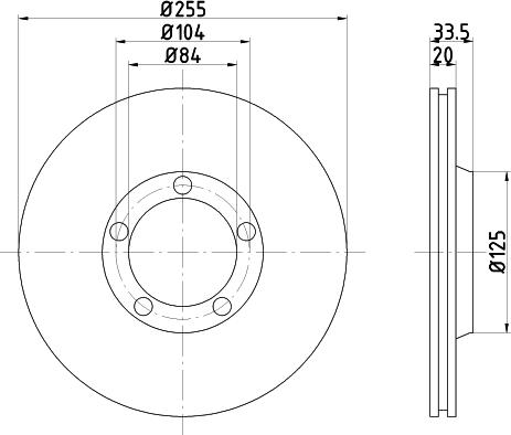 Mintex MDC924 - Спирачен диск vvparts.bg