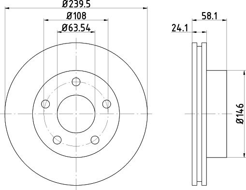 Mintex MDC461 - Спирачен диск vvparts.bg