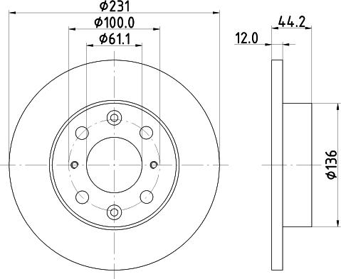 Mintex MDC415 - Спирачен диск vvparts.bg