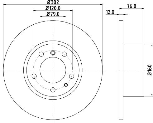 Mintex MDC480 - Спирачен диск vvparts.bg