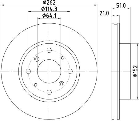 Mintex MDC429 - Спирачен диск vvparts.bg