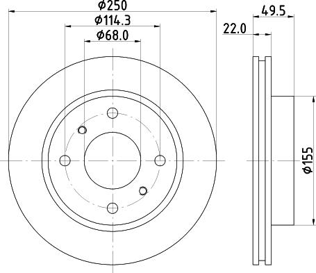 Mintex MDC506 - Спирачен диск vvparts.bg