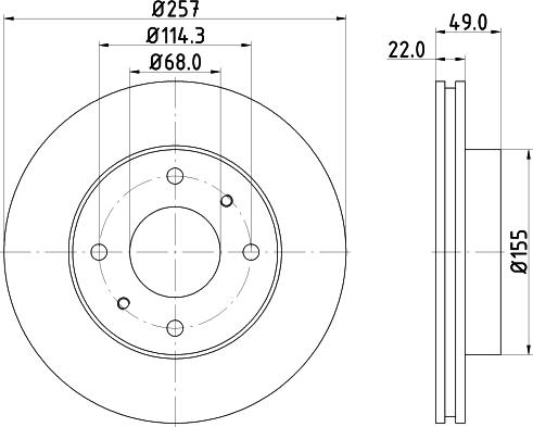 Mintex MDC584 - Спирачен диск vvparts.bg